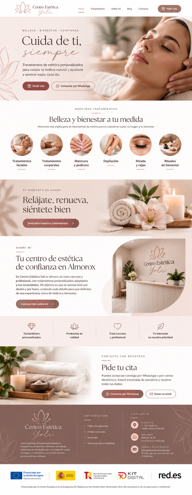 Centro Estética Yoli · Inicio